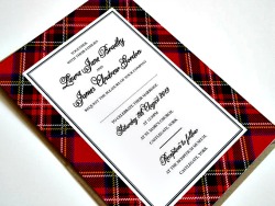 Royal Stewart Tartan Scottish Wedding invitations