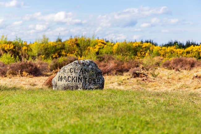 Gravestone for Clan Mackintosh who died at the battle of Culloden