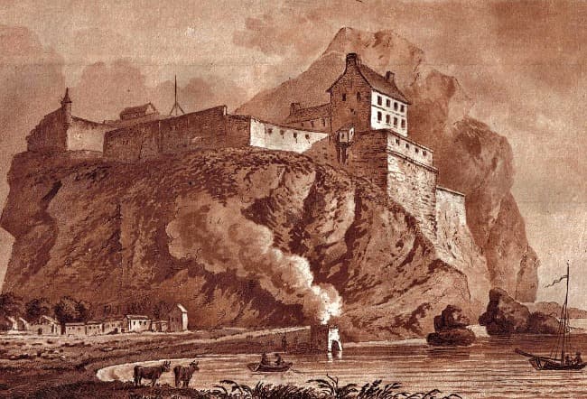 Dumbarton Castle as it was in 1800