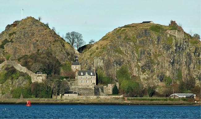 Dumbarton, viewed from across the River Clyde