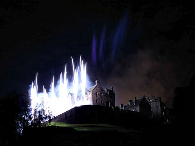 Hogmanay Festival fireworks, Edinburgh Castle Hogmanay fireworks over Edinburgh Castle