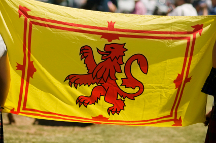 Lion Rampant flag at football game Lion Rampant flag at football game