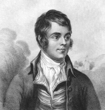 Vintage illustration of Scottish bard Robert Burns
