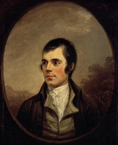 Robert Burns by Alexander Nasmyth. 1787. Public Domain image.