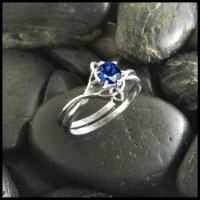 Celtic sapphire engagement ring