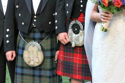 Scottish wedding party