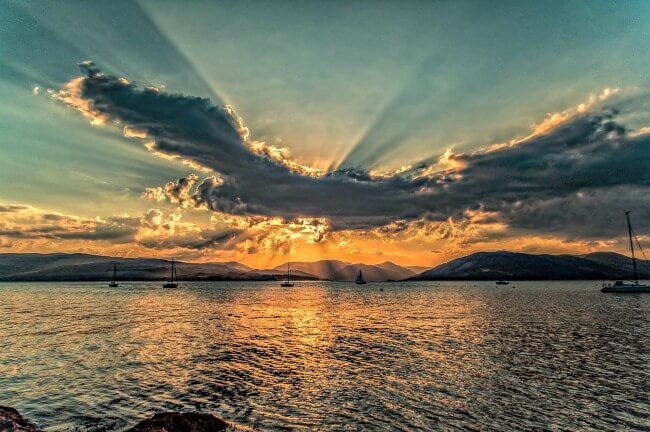 Sunset on the River Clyde, Scotland Sunset on the River Clyde, Scotland