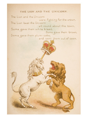 The Lion & The Unicorn - Traditional Nursery Rhyme Poster