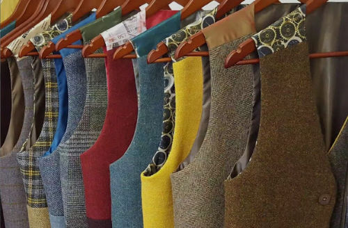Harris Tweed designer waistcoats, made in Scotland